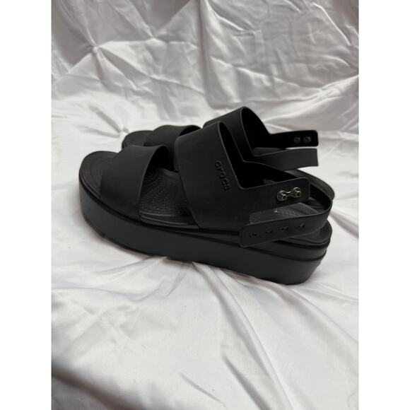 CROCS Women's Black Strap Sandals - size 7 - Picture 3 of 5
